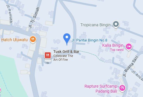 WILDWAVE SURFBALI Location Map